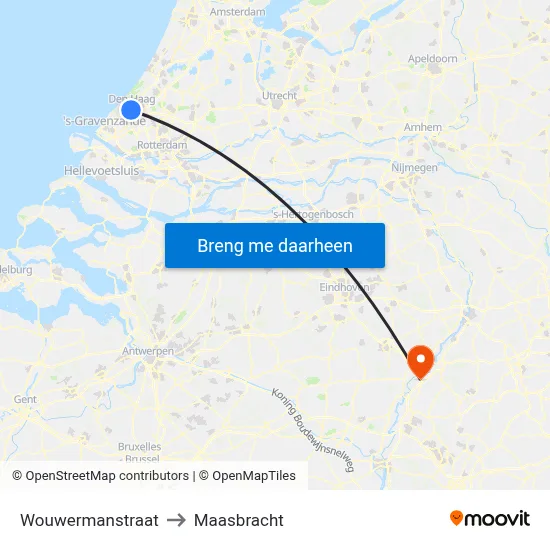 Wouwermanstraat to Maasbracht map
