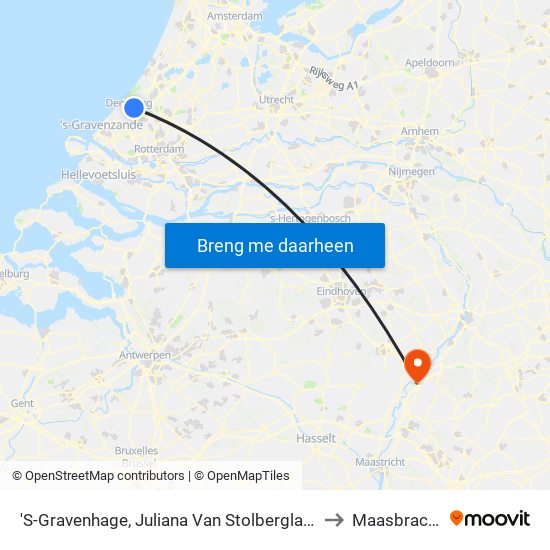 'S-Gravenhage, Juliana Van Stolberglaan to Maasbracht map