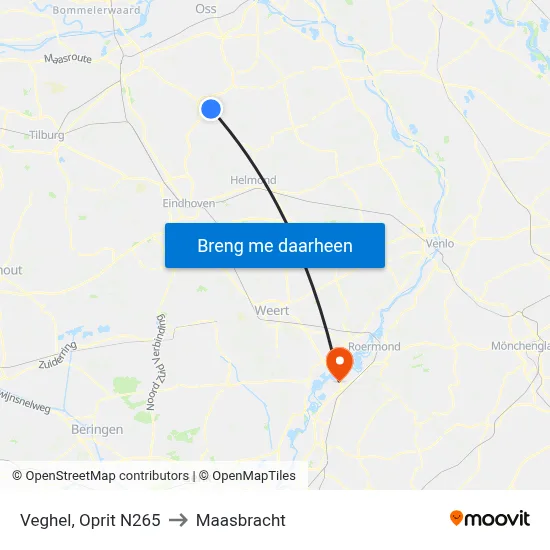 Veghel, Oprit N265 to Maasbracht map