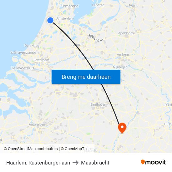 Haarlem, Rustenburgerlaan to Maasbracht map