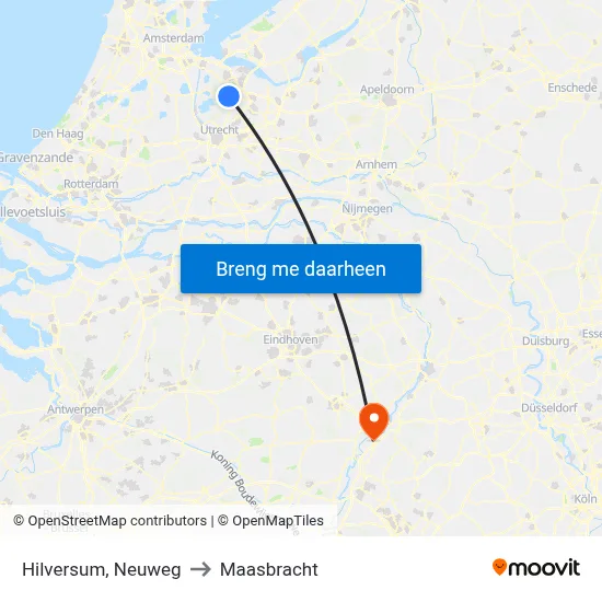 Hilversum, Neuweg to Maasbracht map