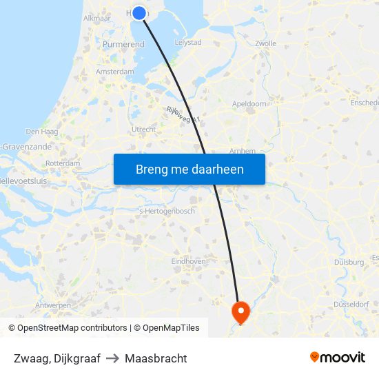 Zwaag, Dijkgraaf to Maasbracht map