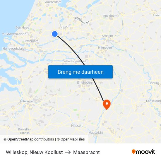 Willeskop, Nieuw Kooilust to Maasbracht map