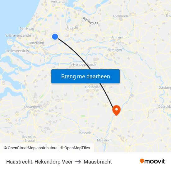 Haastrecht, Hekendorp Veer to Maasbracht map