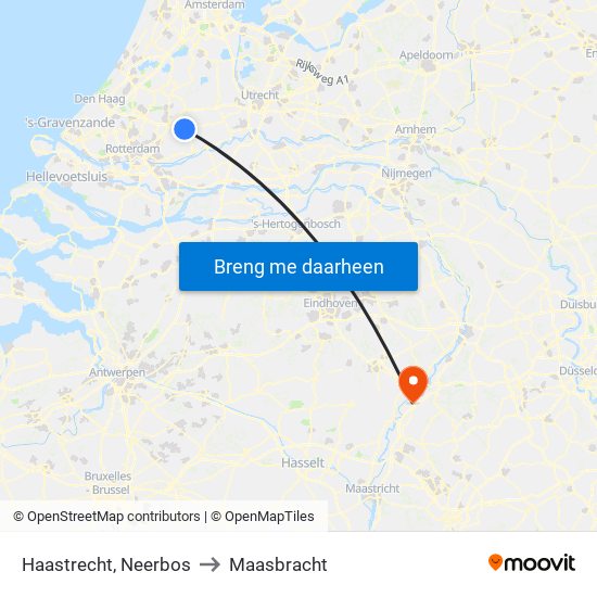 Haastrecht, Neerbos to Maasbracht map