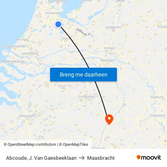 Abcoude, J. Van Gaesbeeklaan to Maasbracht map