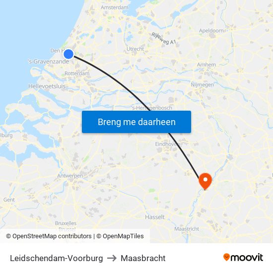 Leidschendam-Voorburg to Maasbracht map