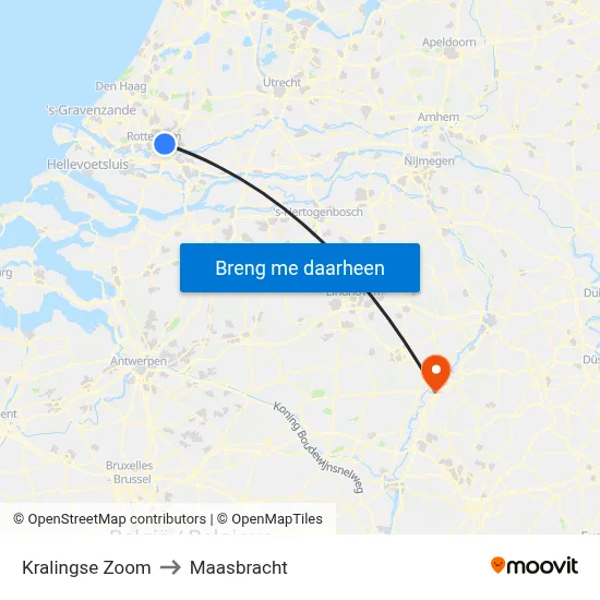 Kralingse Zoom to Maasbracht map