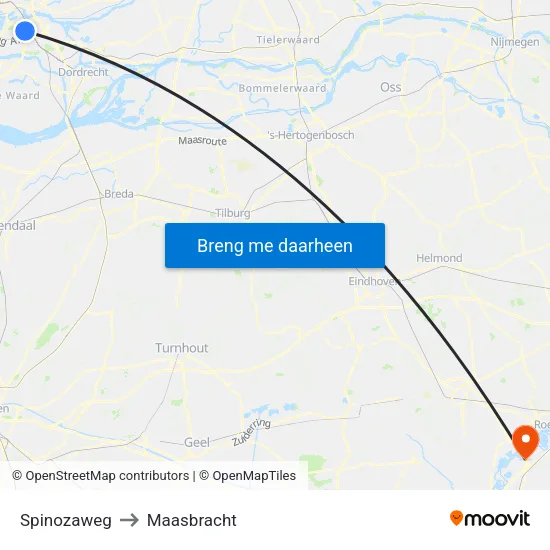 Spinozaweg to Maasbracht map