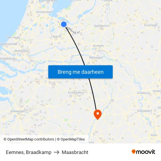 Eemnes, Braadkamp to Maasbracht map