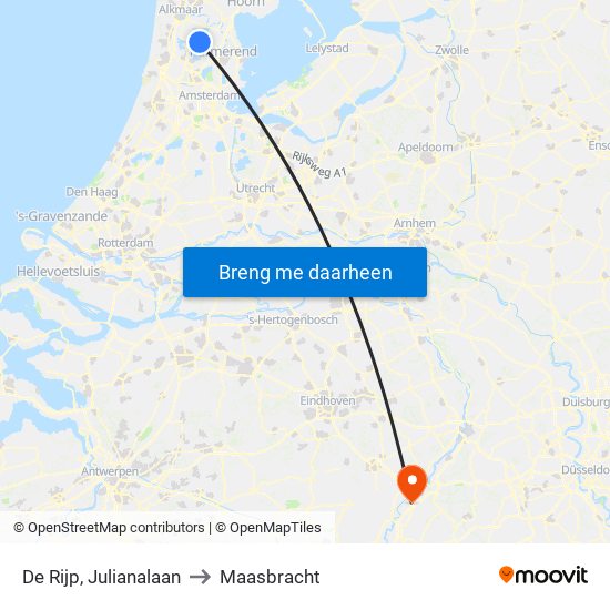 De Rijp, Julianalaan to Maasbracht map