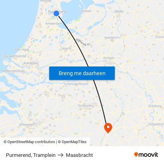 Purmerend, Tramplein to Maasbracht map