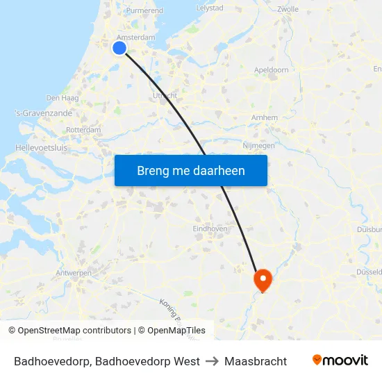 Badhoevedorp, Badhoevedorp West to Maasbracht map