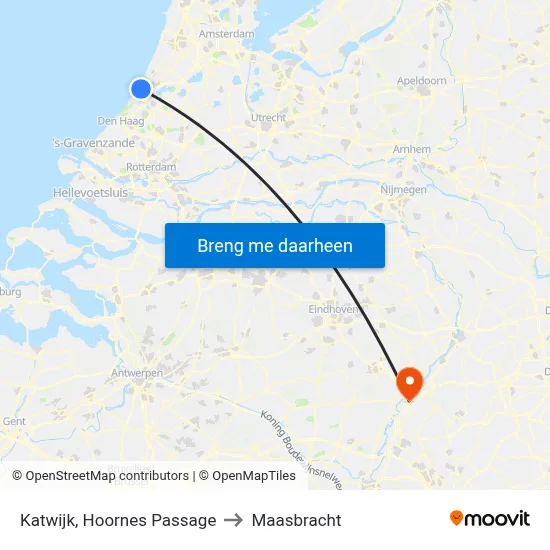 Katwijk, Hoornes Passage to Maasbracht map