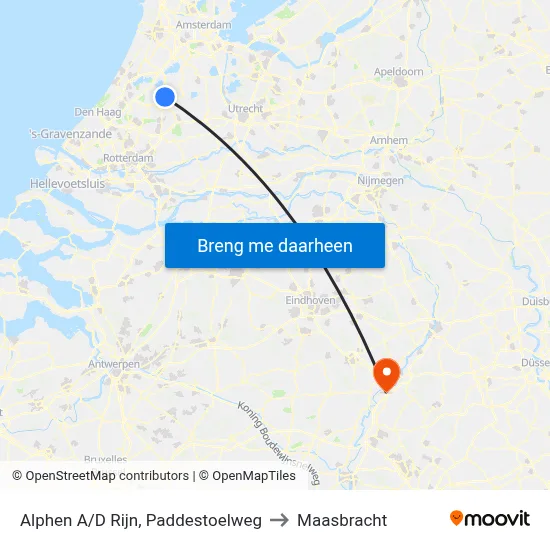 Alphen A/D Rijn, Paddestoelweg to Maasbracht map