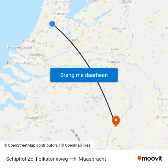Schiphol-Zo, Folkstoneweg to Maasbracht map