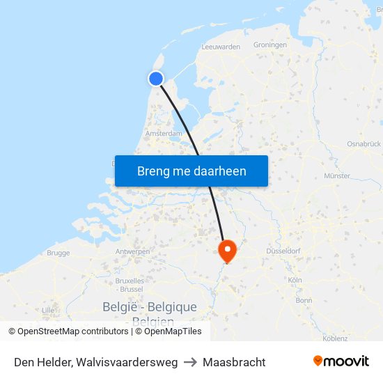Den Helder, Walvisvaardersweg to Maasbracht map