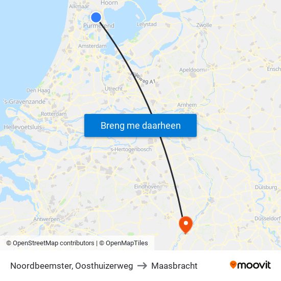 Noordbeemster, Oosthuizerweg to Maasbracht map