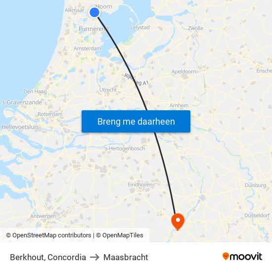 Berkhout, Concordia to Maasbracht map