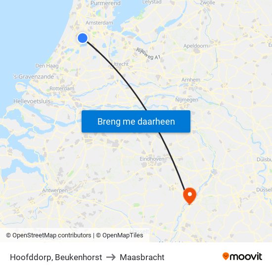 Hoofddorp, Beukenhorst to Maasbracht map