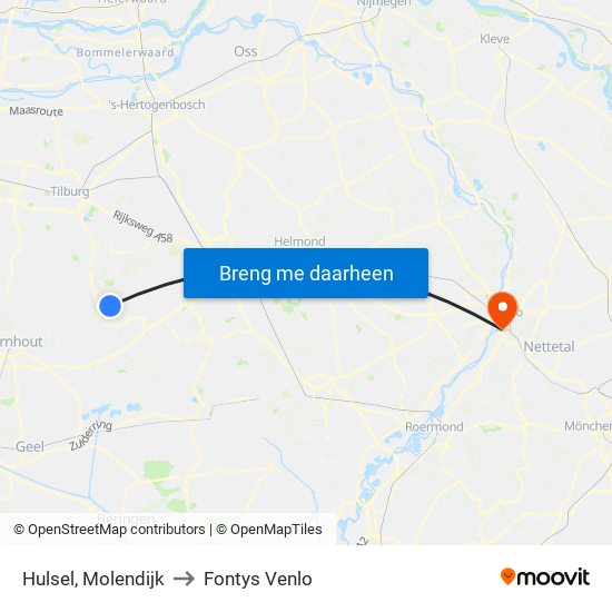 Hulsel, Molendijk to Fontys Venlo map