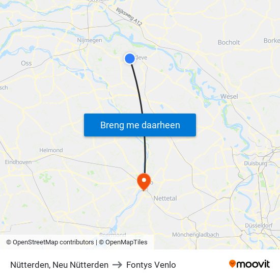 Nütterden, Neu Nütterden to Fontys Venlo map