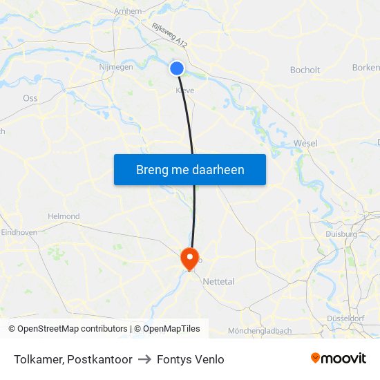 Tolkamer, Postkantoor to Fontys Venlo map