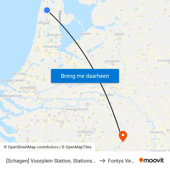 [Schagen] Voorplein Station, Stationsweg to Fontys Venlo map
