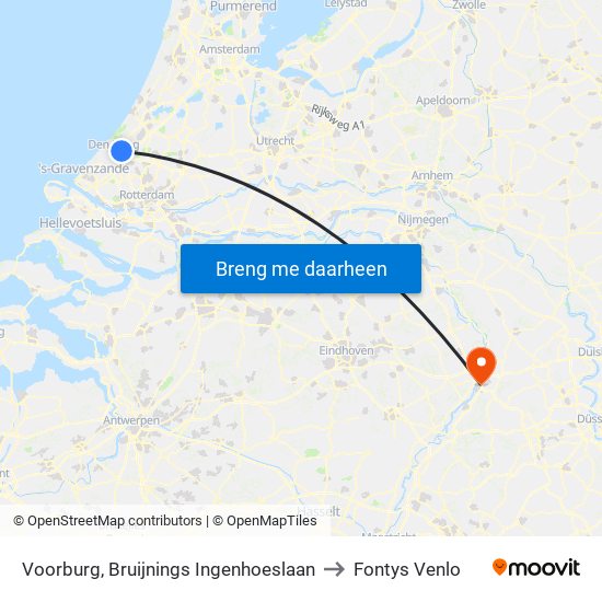 Voorburg, Bruijnings Ingenhoeslaan to Fontys Venlo map