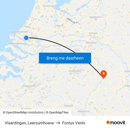 Vlaardingen, Leersumhoeve to Fontys Venlo map