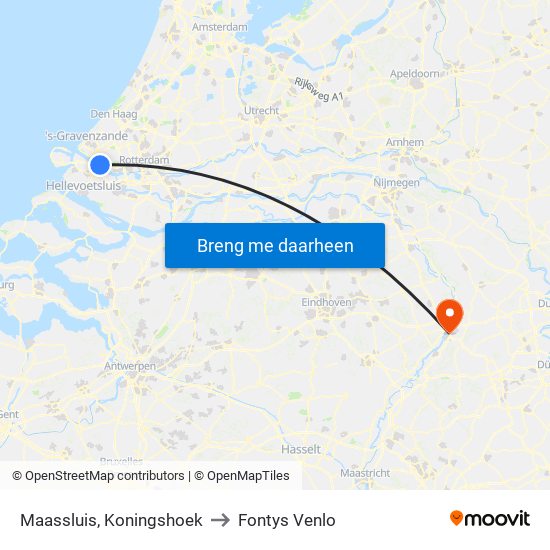 Maassluis, Koningshoek to Fontys Venlo map