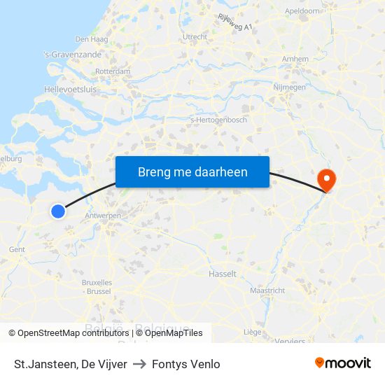 St.Jansteen, De Vijver to Fontys Venlo map