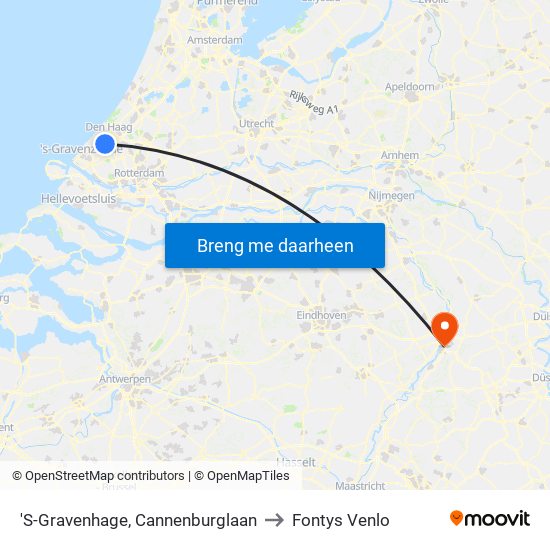 'S-Gravenhage, Cannenburglaan to Fontys Venlo map