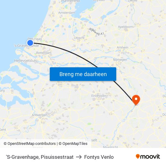 'S-Gravenhage, Pisuissestraat to Fontys Venlo map