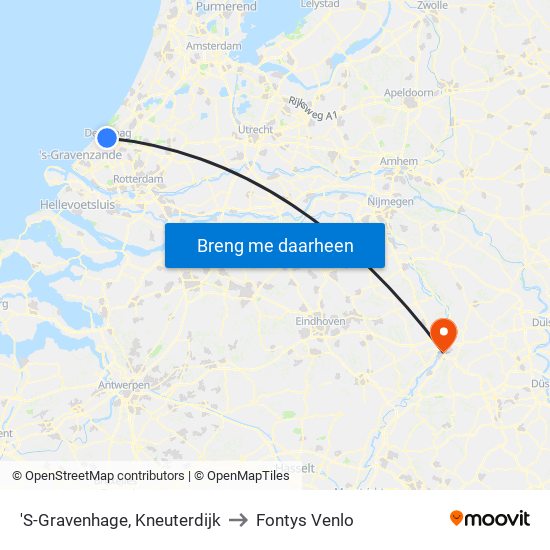 'S-Gravenhage, Kneuterdijk to Fontys Venlo map