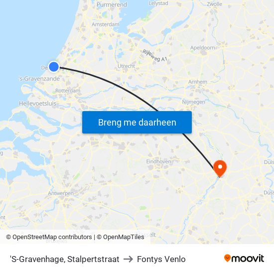 'S-Gravenhage, Stalpertstraat to Fontys Venlo map