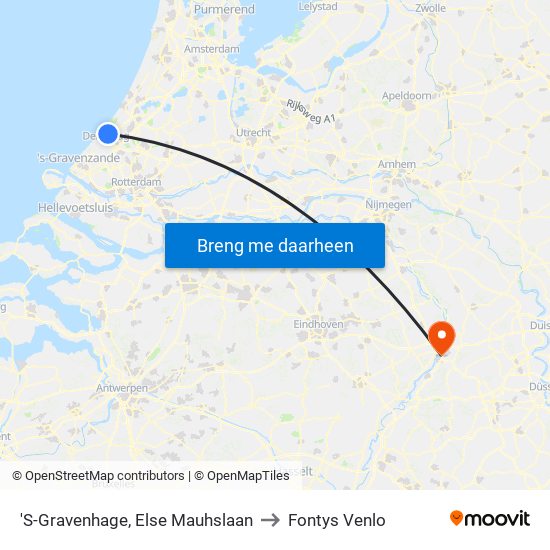 'S-Gravenhage, Else Mauhslaan to Fontys Venlo map