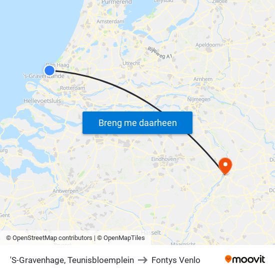 'S-Gravenhage, Teunisbloemplein to Fontys Venlo map