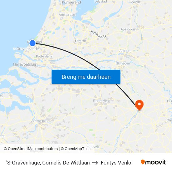 'S-Gravenhage, Cornelis De Wittlaan to Fontys Venlo map