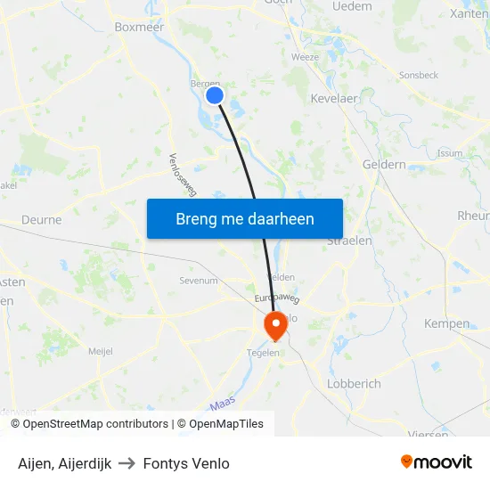 Aijen, Aijerdijk to Fontys Venlo map