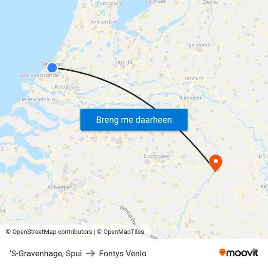 'S-Gravenhage, Spui to Fontys Venlo map