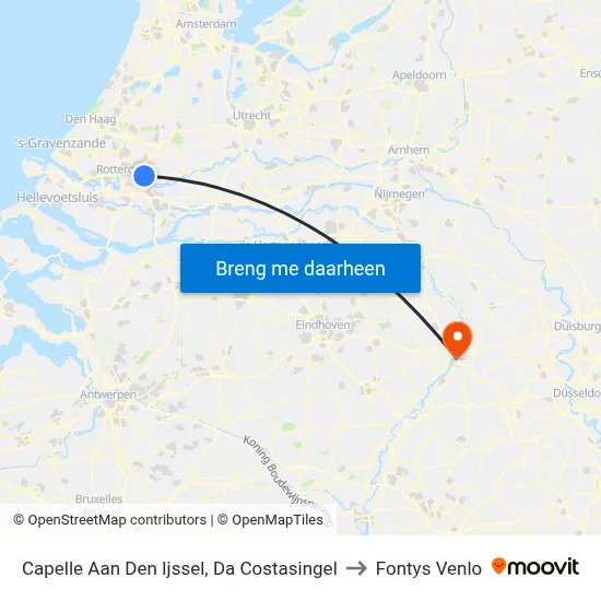 Capelle Aan Den Ijssel, Da Costasingel to Fontys Venlo map