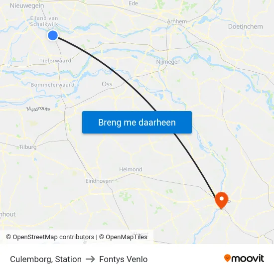 Culemborg, Station to Fontys Venlo map