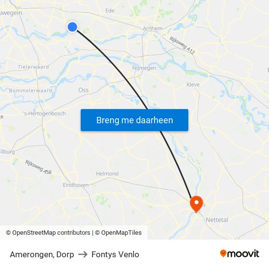 Amerongen, Dorp to Fontys Venlo map