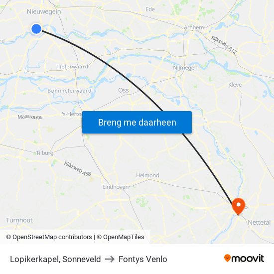 Lopikerkapel, Sonneveld to Fontys Venlo map