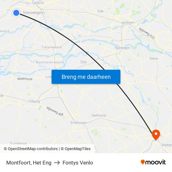 Montfoort, Het Eng to Fontys Venlo map