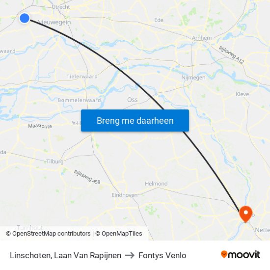 Linschoten, Laan Van Rapijnen to Fontys Venlo map