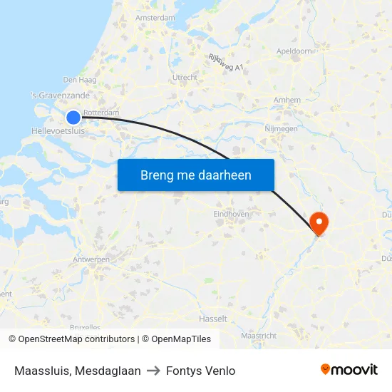 Maassluis, Mesdaglaan to Fontys Venlo map