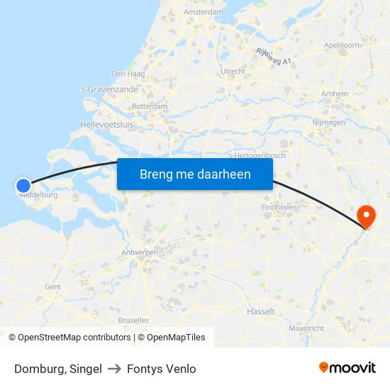 Domburg, Singel to Fontys Venlo map