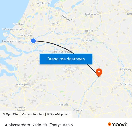 Alblasserdam, Kade to Fontys Venlo map